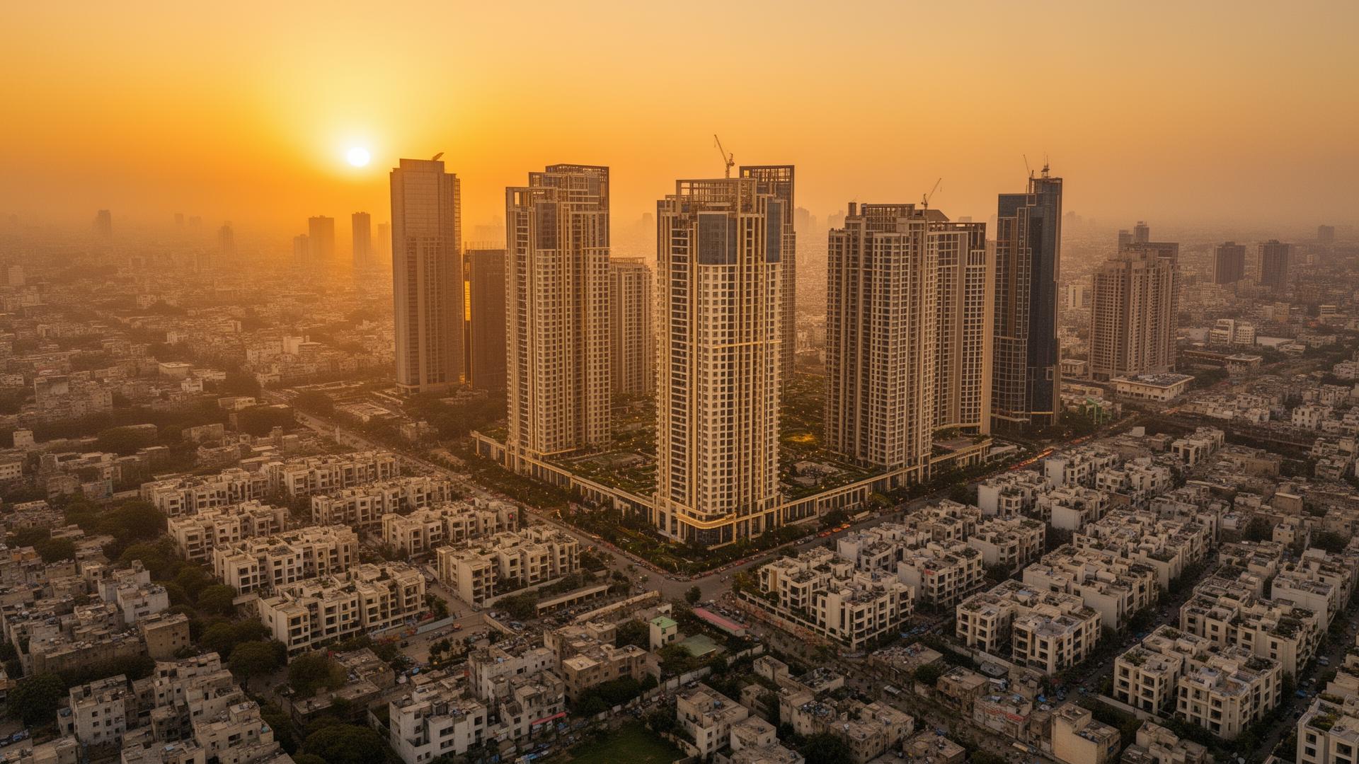 Lahore skyline at golden hour — AIWA Properties