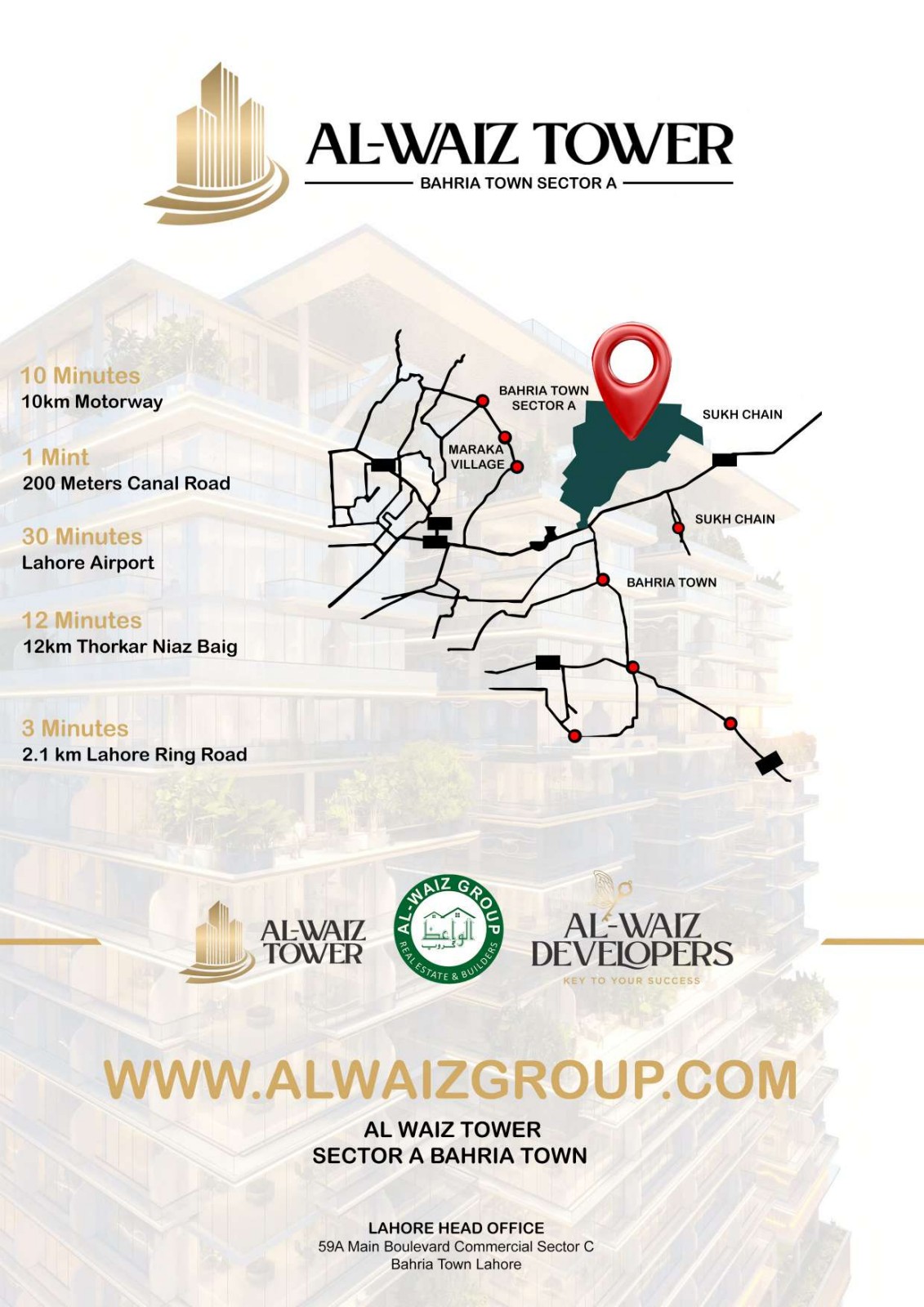 Location Map — Sector A, Bahria Town