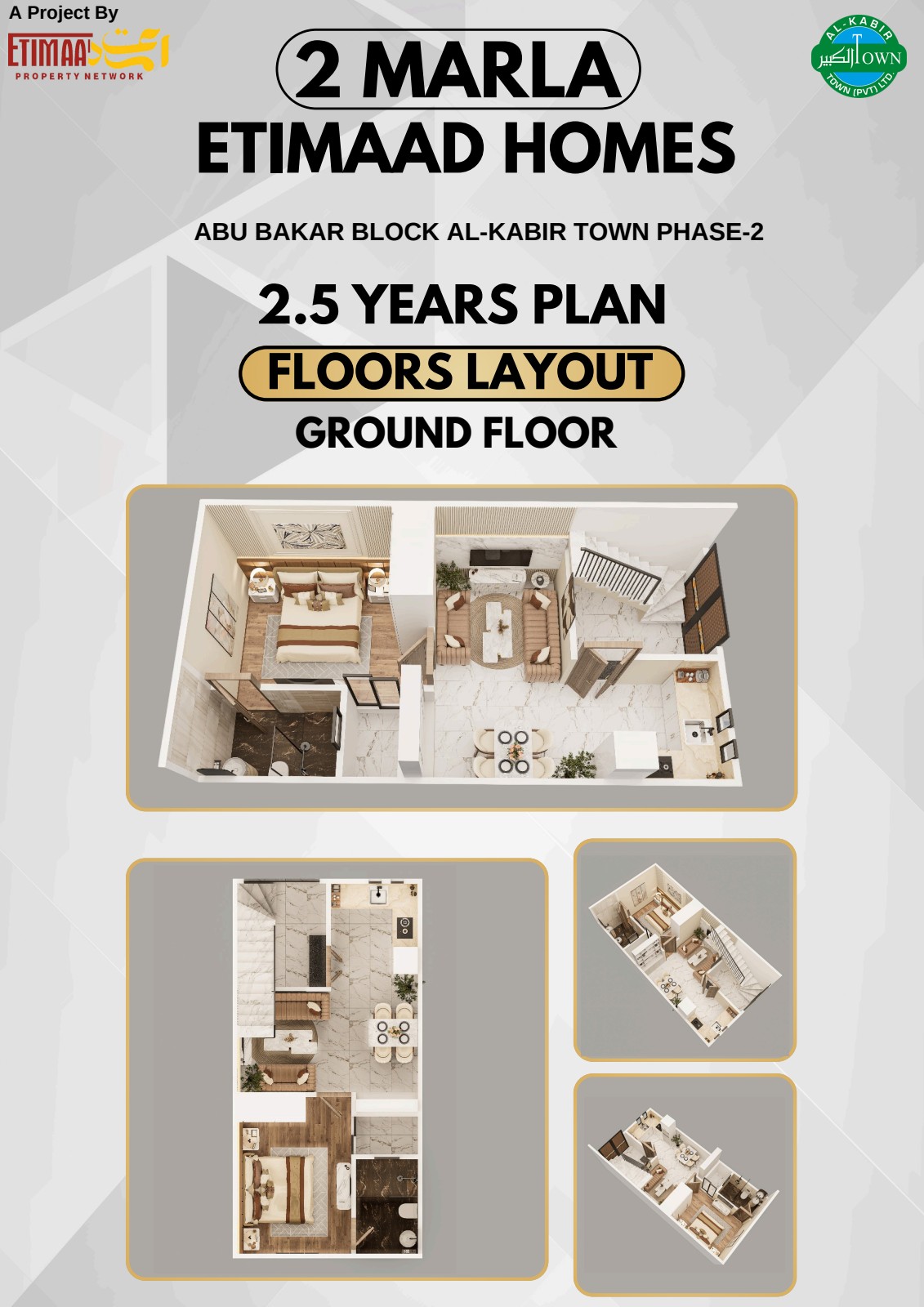 Ground Floor Layout — 3D Plan View