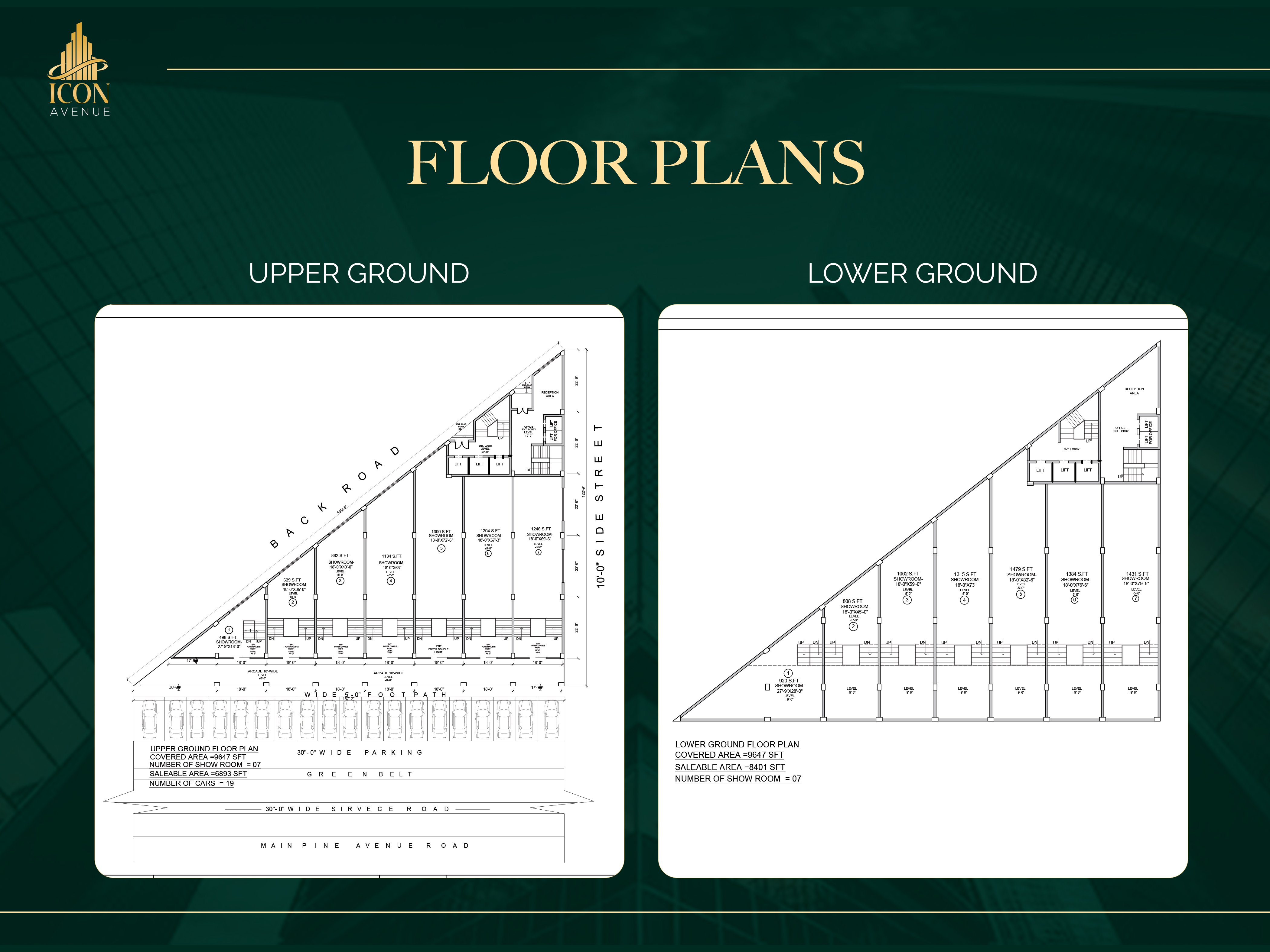 Showroom Floor Plans — Lower Ground & Upper Ground
