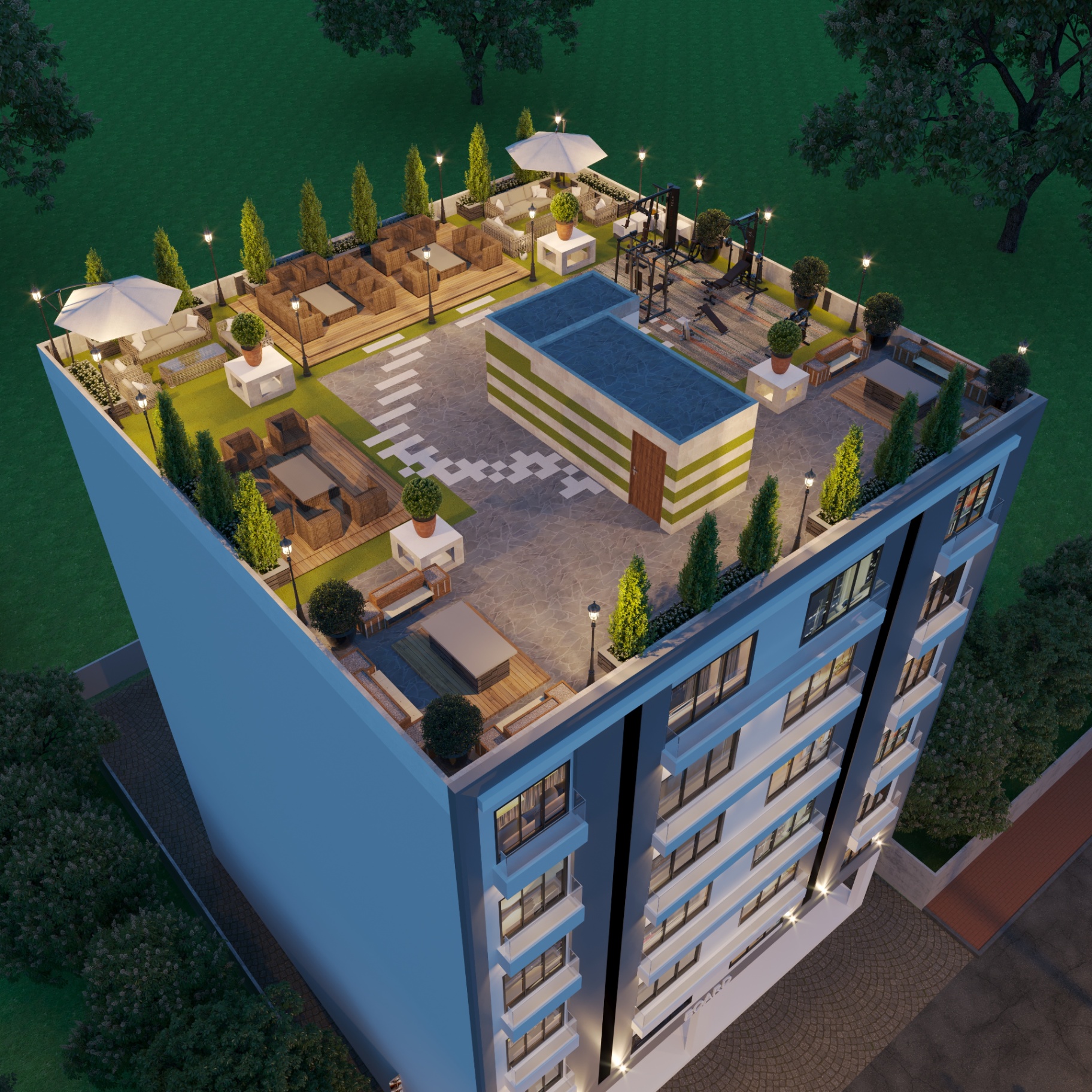 Rooftop Garden & Gym