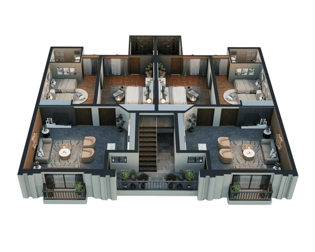 Axonometric View — Compound Layout