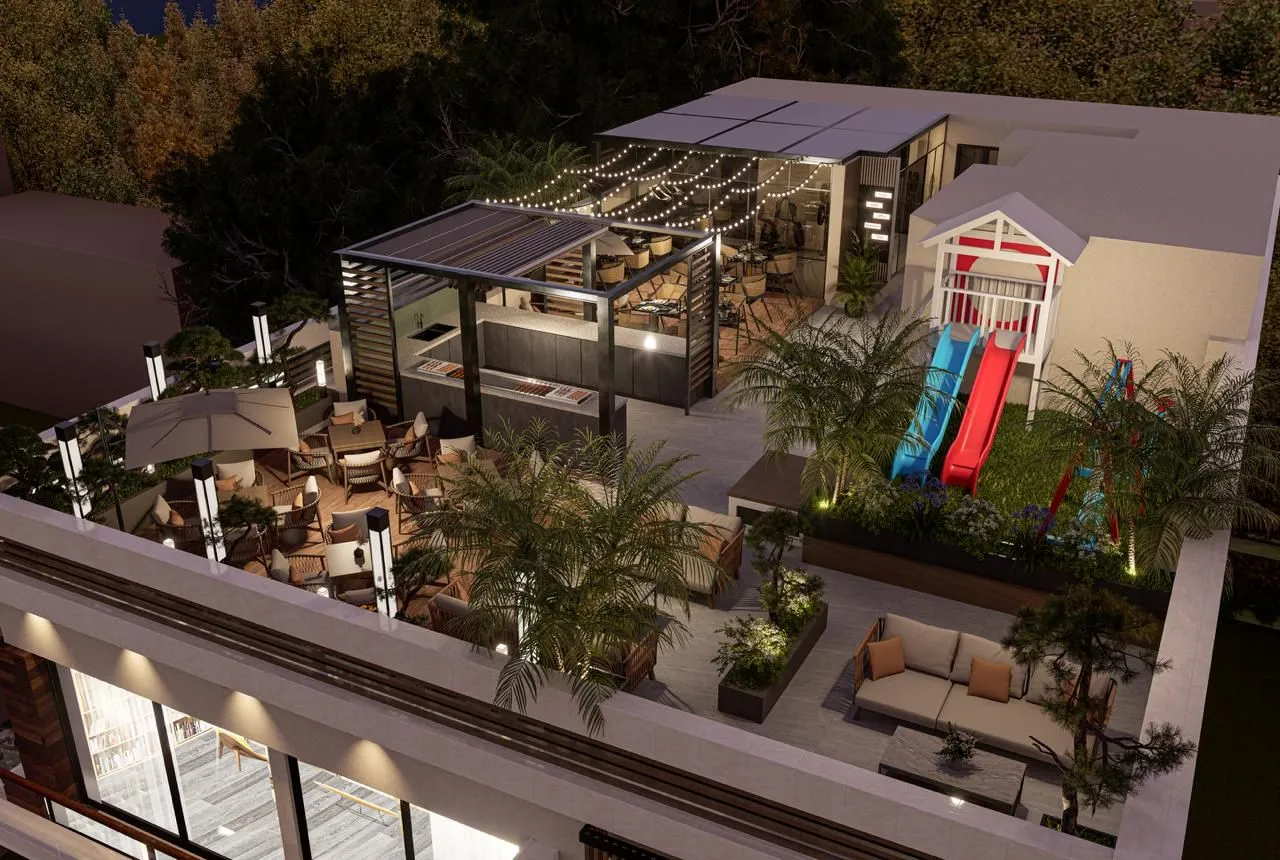 Modern Kitchen & Living