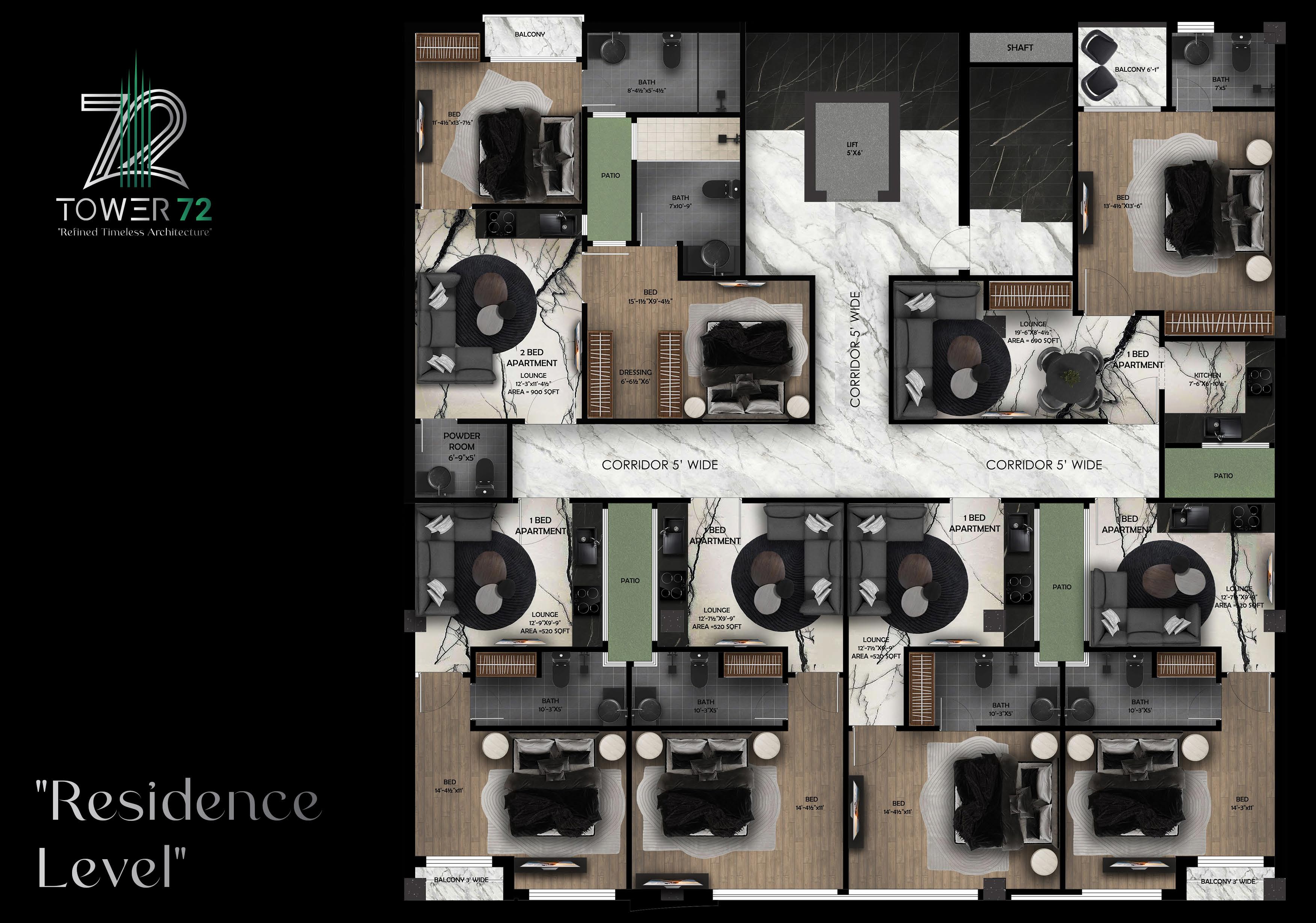 Residence Level Floor Plan